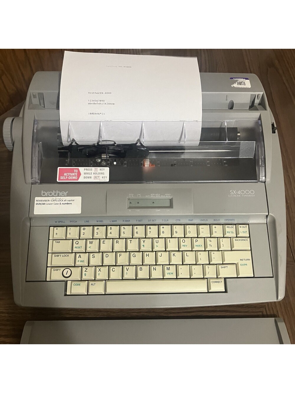 Brother SX-4000 Electronic Typewriter with Extra Ink Ribbon Tested Excellent